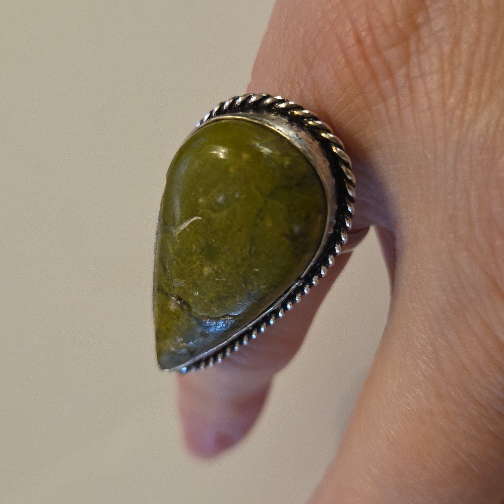 Natural Stone Statement Ring. #4736 - image 1